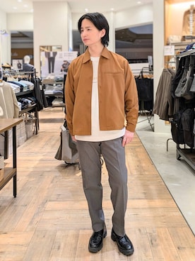 「GLOBAL WORK（グローバルワーク）のアイテム（トップス）」を使った、もりもんさん（メンズ・171cm）の春コーディネート