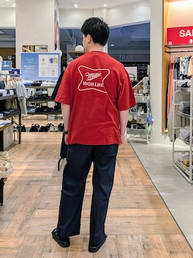 「GLOBAL WORK（グローバルワーク）のアイテム（シューズ）」を使った、もりもんさん（メンズ・171cm）の夏コーディネート