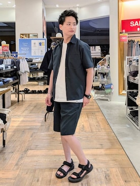 「アイテム（サンダル）」を使った、もりもんさん（メンズ・171cm・30代）の夏コーディネート