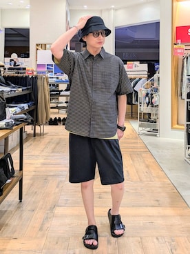 「GLOBAL WORK（グローバルワーク）のアイテム」を使った、もりもんさん（メンズ・171cm）の夏コーディネート