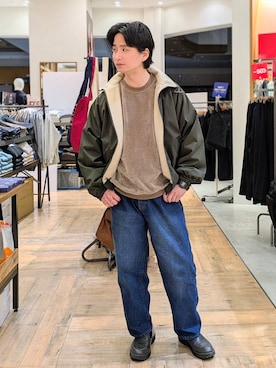 「アイテム（ブルゾン）」を使った、もりもんさん（メンズ・171cm・30代）の冬コーディネート