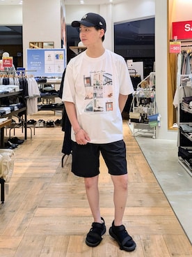 「アイテム（キャップ）」を使った、もりもんさん（メンズ・171cm・30代）の夏コーディネート