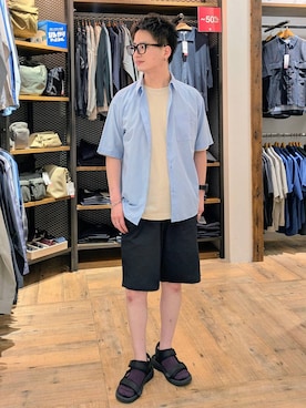 「GLOBAL WORK（グローバルワーク）のアイテム」を使った、もりもんさん（メンズ・171cm）の夏コーディネート