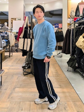 「GLOBAL WORK（グローバルワーク）のクリーンコーデュロイ/トラックパンツ/CLEAN MODE/589312（その他パンツ）」を使った、もりもんさん（メンズ・171cm）の秋コーディネート