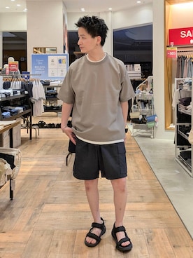 「アイテム（サンダル）」を使った、もりもんさん（メンズ・171cm・30代）の夏コーディネート