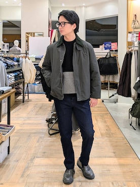 「アイテム（ニット/セーター）」を使った、もりもんさん（メンズ・171cm・30代）の秋コーディネート