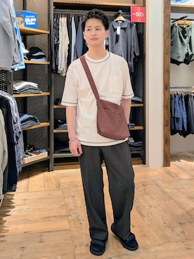 「GLOBAL WORK（グローバルワーク）のアイテム（シューズ）」を使った、もりもんさん（メンズ・171cm）の夏コーディネート
