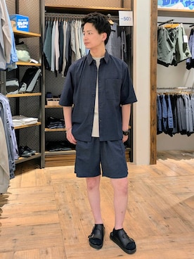 「アイテム（サンダル）」を使った、もりもんさん（メンズ・171cm・30代）の夏コーディネート