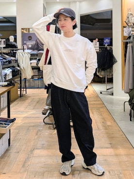 「アイテム（スウェット）」を使った、もりもんさん（メンズ・171cm・30代）の冬コーディネート