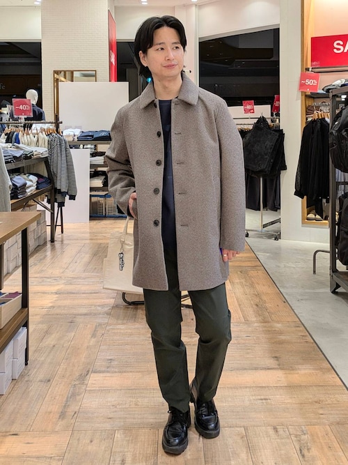 セール】ウーリーテック/防風スマートショートステンカラーコート