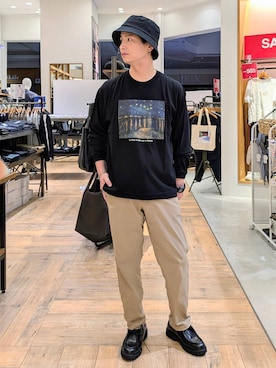 「アイテム（その他シューズ）」を使った、もりもんさん（メンズ・171cm・30代）の秋コーディネート