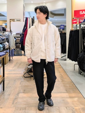 「アイテム（スウェット）」を使った、もりもんさん（メンズ・171cm・30代）の冬コーディネート