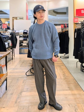 「GLOBAL WORK（グローバルワーク）のアイテム（帽子）」を使った、もりもんさん（メンズ・171cm）の冬コーディネート