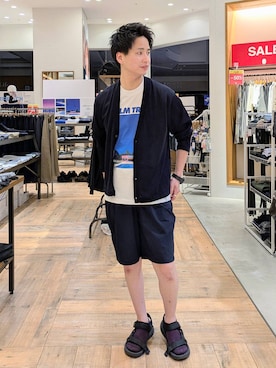 「GLOBAL WORK（グローバルワーク）のアイテム」を使った、もりもんさん（メンズ・171cm）の夏コーディネート