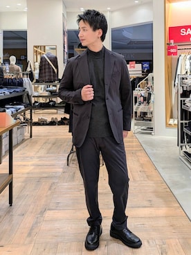 「アイテム（テーラードジャケット）」を使った、もりもんさん（メンズ・171cm・30代）の秋コーディネート