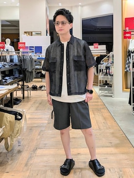 「アイテム（サンダル）」を使った、もりもんさん（メンズ・171cm・30代）の夏コーディネート