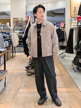 「アイテム（スウェット）」を使った、もりもんさん（メンズ・171cm・30代）の秋コーディネート