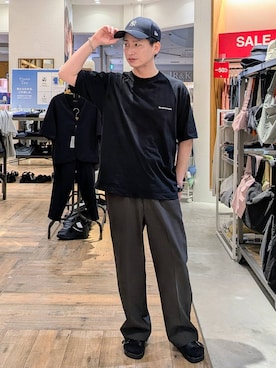 「アイテム（キャップ）」を使った、もりもんさん（メンズ・171cm・30代）の夏コーディネート