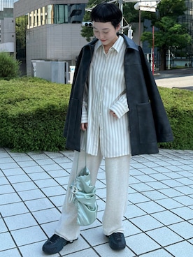 「アイテム（ブルゾン）」を使った、mami saitohさん（レディース・153cm）の秋コーディネート