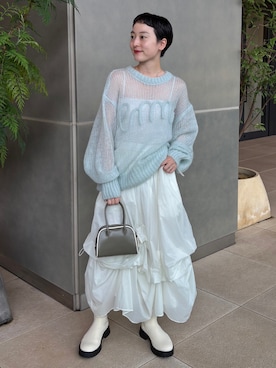 「アイテム（ボストンバッグ）」を使った、mami saitohさん（レディース・153cm）の秋コーディネート