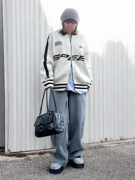 「アイテム（スウェットパンツ）」を使った、…natsuho…さん（レディース・154cm）の秋コーディネート