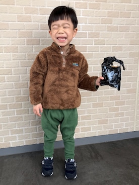 「JIPPON（ジポン）のアイテム」を使った、kaiii998さん（キッズ・100cm）の秋コーディネート