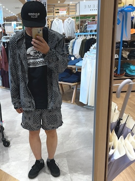 「THE NORTH FACE（ザノースフェイス）のアイテム」を使った、katsushitさん（メンズ・170cm）の夏コーディネート