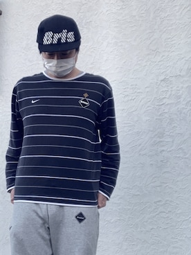 「F.C.Real Bristol（エフシーレアルブリストル）のアイテム（帽子）」を使った、katsushitさん（メンズ・170cm）の春コーディネート