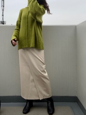 「ORiental TRaffic（オリエンタルトラフィック）のアイテム（ブーツ）」を使った、すとっくほるむさん（レディース・166cm）の冬コーディネート