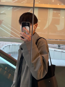 「remer（リメール）のアイテム（ブルゾン）」を使った、アツさん（メンズ・178cm）の春コーディネート