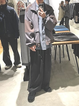 「CASPER JOHN（キャスパージョン）のアイテム（ブルゾン）」を使った、アツさん（メンズ・178cm）の春コーディネート