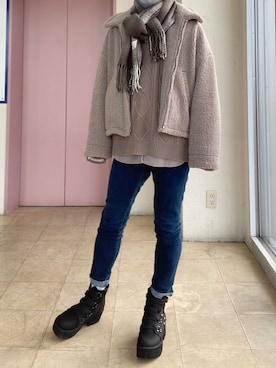 「apres jour（アプレジュール）のアイテム」を使った、ひろ獅子さん（メンズ・173cm）の冬コーディネート