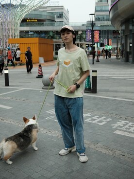 「TYAKASHAのアイテム」を使った、lentilさん（メンズ・179cm）の夏コーディネート