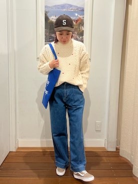 「URBAN RESEARCH Sonny Label（アーバンリサーチサニーレーベル）のアイテム（パンツ）」を使った、natsuhaさん（レディース・158cm）の冬コーディネート