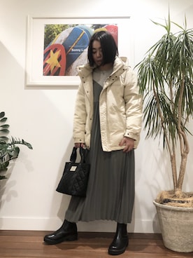 「URBAN RESEARCH Sonny Label（アーバンリサーチサニーレーベル）のアイテム（ブーツ）」を使った、natsuha612さん（レディース・158cm）の冬コーディネート