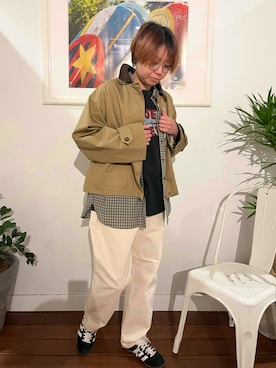 「URBAN RESEARCH Sonny Label（アーバンリサーチサニーレーベル）のアイテム（ジャケット/アウター）」を使った、natsuhaさん（レディース・161cm）の春コーディネート