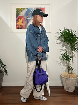 「Drifter（ドリフター）のアイテム（バッグ）」を使った、natsuhaさん（レディース・158cm）の春コーディネート