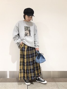 「URBAN RESEARCH Sonny Label（アーバンリサーチサニーレーベル）のアイテム（キャスケット）」を使った、natsuha612さん（レディース・158cm）の冬コーディネート