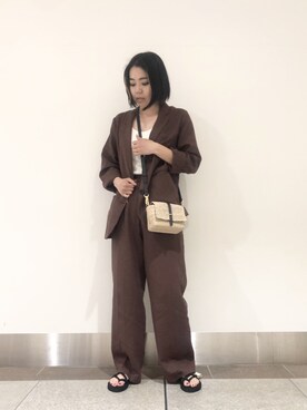 「URBAN RESEARCH Sonny Label（アーバンリサーチサニーレーベル）のアイテム（テーラードジャケット）」を使った、natsuha612さん（レディース・158cm）の夏コーディネート