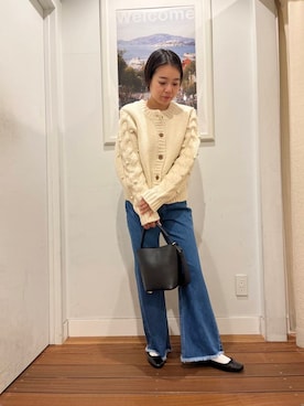 「アイテム（レインシューズ）」を使った、natsuha612さん（レディース・158cm）の秋コーディネート