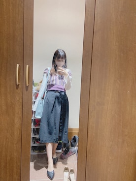 「ARROW（アロー）のアイテム」を使った、JD脂肪の鎌足さん（レディース・156cm）の春コーディネート