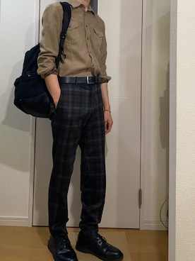 「BEAMS（ビームス）のアイテム（ブーツ）」を使った、sshuhoさん（メンズ・173cm）の秋コーディネート
