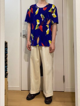 「FRED PERRY（フレッドペリー）のアイテム（ローファー）」を使った、sshuhoさん（メンズ・173cm）の春コーディネート