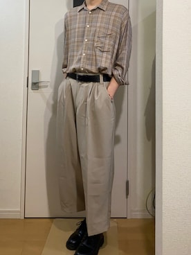 「BEAMS（ビームス）のアイテム（ブーツ）」を使った、sshuhoさん（メンズ・173cm）の秋コーディネート
