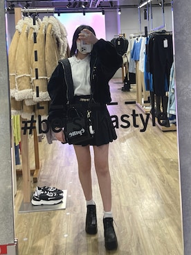 「me（ミイ）のアイテム」を使った、りんたんさん（レディース・152cm）の冬コーディネート