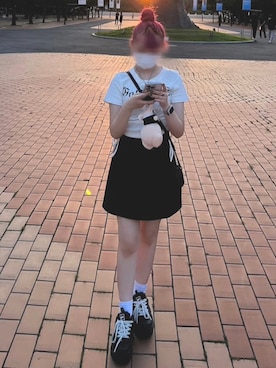 「me（ミイ）のアイテム」を使った、りんたんさん（レディース・152cm）の夏コーディネート