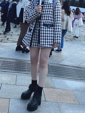 「ANDGEEBEE（アンジービー）のアイテム」を使った、りんたんさん（レディース・152cm）の秋コーディネート