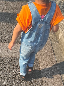 「カラー×コーデ」｜「アイテム（サロペット/オーバーオール）」を使った、aoaoさん（キッズ・100cm）の春コーディネート