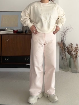 「LOWRYS FARM（ローリーズファーム）のアイテム（スニーカー）」を使った、tomoneさん（レディース・158cm）の冬コーディネート