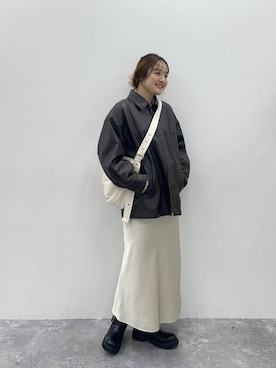 「アイテム（ブルゾン）」を使った、tomoneさん（レディース・158cm・20代）の夏コーディネート